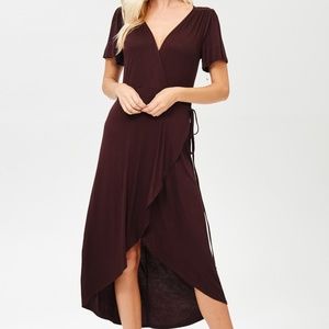 TIE-WAIST WRAP DRESS
